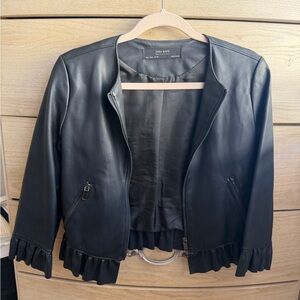 (3) Zara/Top Shop Black Leather Jackets - ALL INCLUDED!